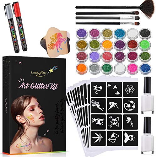 Glitter Tattoo Set Luckyfine New Glitter Tattoo Kit