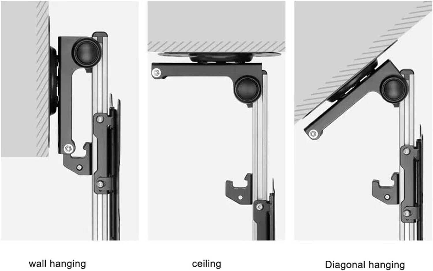 LNNW Staffa da Parete for TV Pieghevole Staffa da Parete for TV inclinabile orientabile Verso Il Basso da 0-90° Supporto TV for TV da 17-37" Staffa TV Universale Televisore LED/LCD