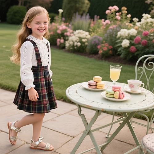 Image of Flaryzone Girls Sandals Open Toe Summer Flats Dress Sandals Shoes Toddler /Little Kid