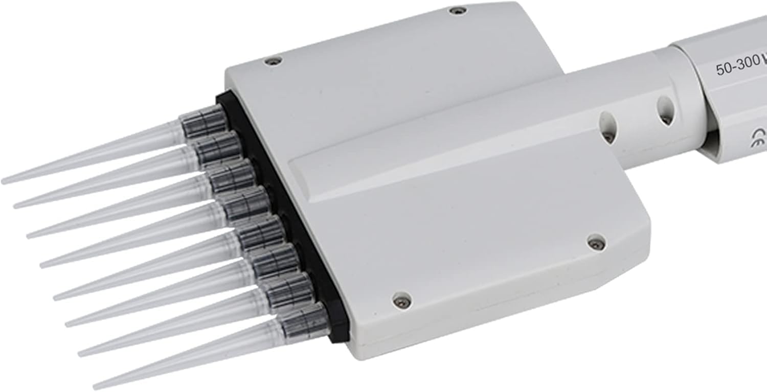 Pipetta micro-trasferimento multicanale a 8 canali regolabile manualmente 50-300μl