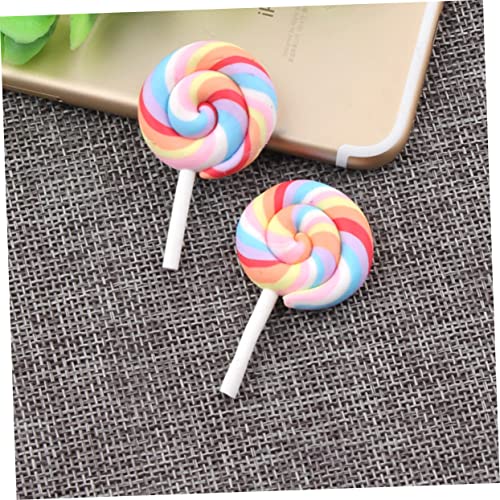 Décorations de lollipops polymère pour miniatures créatives et customisation DIY - 6