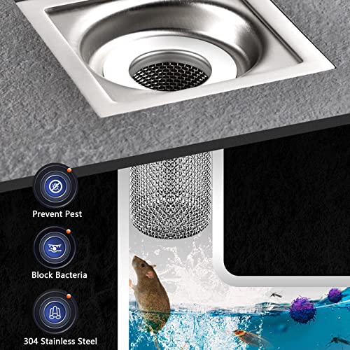 Colador de acero inoxidable para desagüe de lavabo 5.5x8x2.5 cm miniatura 3