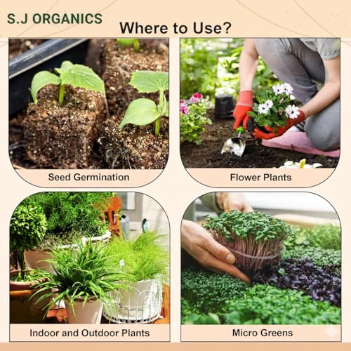 Image of SJ Organics Black Gold Vermicompost 5KG and Soil Activator 5KG Combo Pack for Home Gardening