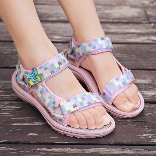 Girls Sandals Kids Open-Toe Adjustable Straps Summer Outdoor Child Sport Sandals Athletic Lightweight Hiking Beach Shoes(Toddler/Little Kid/Big Kid)2