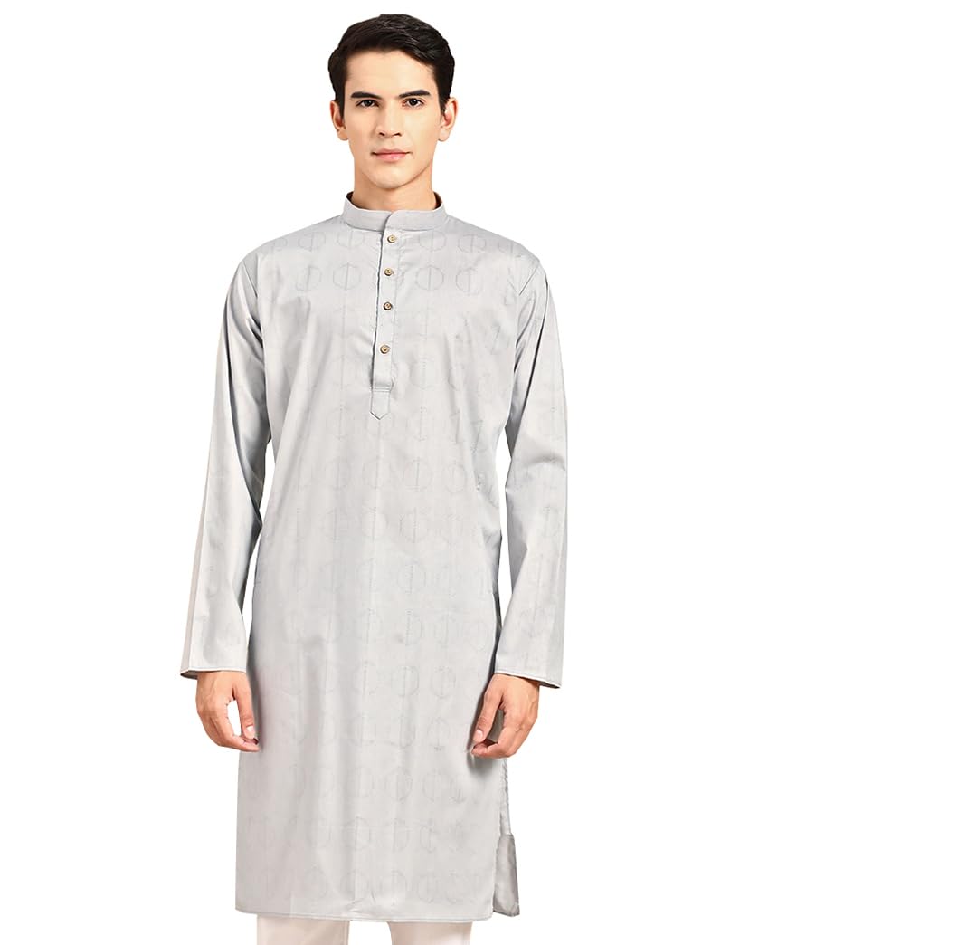 manq Men's Cotton Kurta Indian Party Traditional Ethnic Tunic Dress for Men Wedding-picture-43