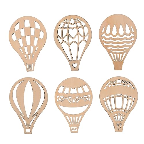 BELLIFFY DIY Handmade Graffiti Chips 30pcs Hot Air Balloon Wood Slices Boys and Girls' Craft for Parent-Child Bonding
