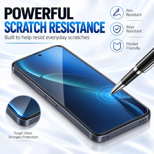 Image of FIRST MART Tempered Glass Screen Protector for iQOO Z11xa - Full-Glue Screen Guard, 3D Edge to Edge, HD Clear, Bubble-Free, Case-Friendly, Black, Pack of 2