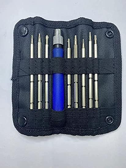 Image of Screwdriver Tool Kit with 8 Bits interchangable Dual Side for Opening and Repairing Mobiles, PDA, Laptop with Openers and Tweezer (8 IN 1 Screwdriver Set)