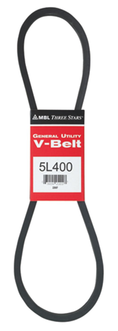 MBL 5L400 (3400) Fractional Horsepower V-Belt, 5L Section, 21/32 Width, 3/8 Height, 40'' Length, Rubber