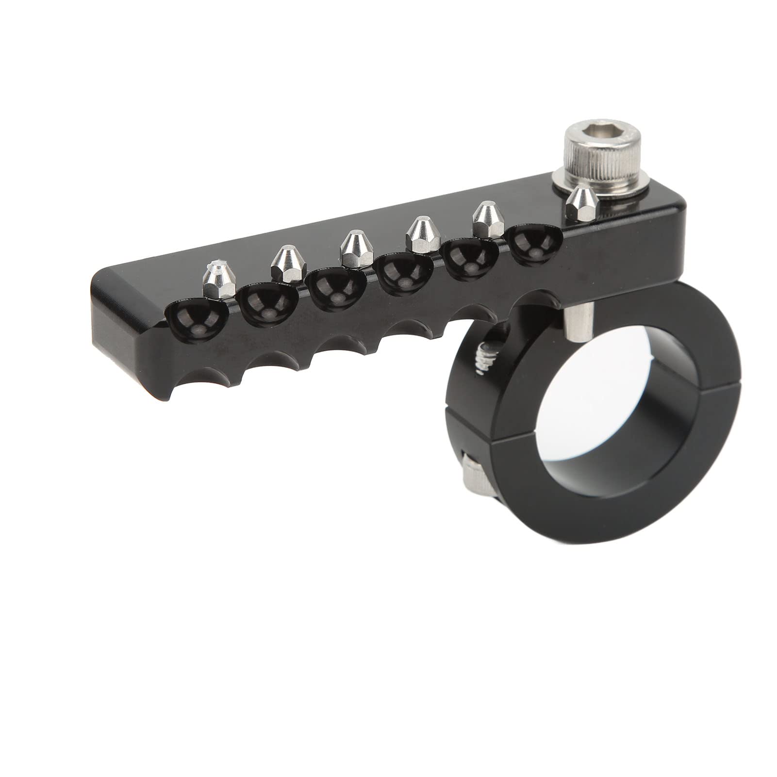 KUIDAMOS Regulowane Aluminiowe Podnóżki CNC z Zębami ze Stali Nierdzewnej Zapewniające Komfort Jazdy Motocyklem dla Zderzaka 32 Mm, 2 Sztuki Idealny Prezent dla Entuzjastów Motocykli