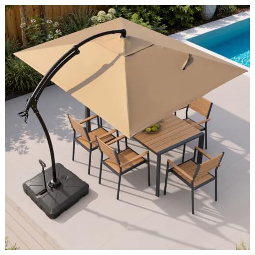 11FT Rectangle Patio Cantilever Umbrella