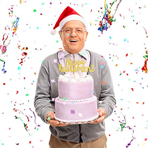 Keaziu Gold Happy Retirement Cake Topper Party Cake Decoration Supplies Retirement Party Supplies Decor #TOP4