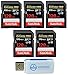 Produktbild SanDisk (5 Pack) SD Extreme Pro Speicherkarte funktioniert mit Digitale DSLR Kamera 4 K V30 UHS-I (sdsdxxg-gn4in) mit Alles Aber Stromboli (TM) Combo Reader schwarz Class 10-128GB 5 Pack