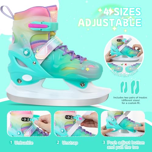 LEVYTEMP Adjustable Youth Hockey Skates
