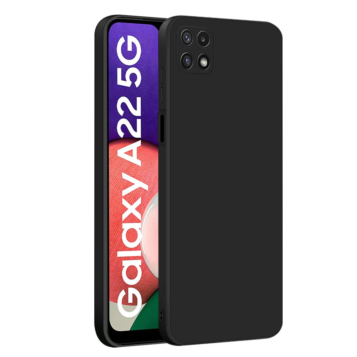 LIRAMARK Silicone Soft Back Cover Case for Samsung Galaxy A22 5G / Samsung Galaxy F42 5G (Black) (B0BBVCR7CG) Amazon Price History, Amazon Price Tracker