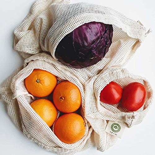 Reusable Cotton Mesh Produce Bags