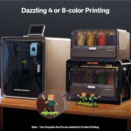 Image of Anycubic Kobra S1 Combo Multicolor 3D Printer, Core XY Stable Structure | Sealed Printing, High Precision, 600mm /s Fast Speed, Auto Calibration, Ideal for Precision and Efficiency 9.8 inchx9.8 inchx9.8 inch