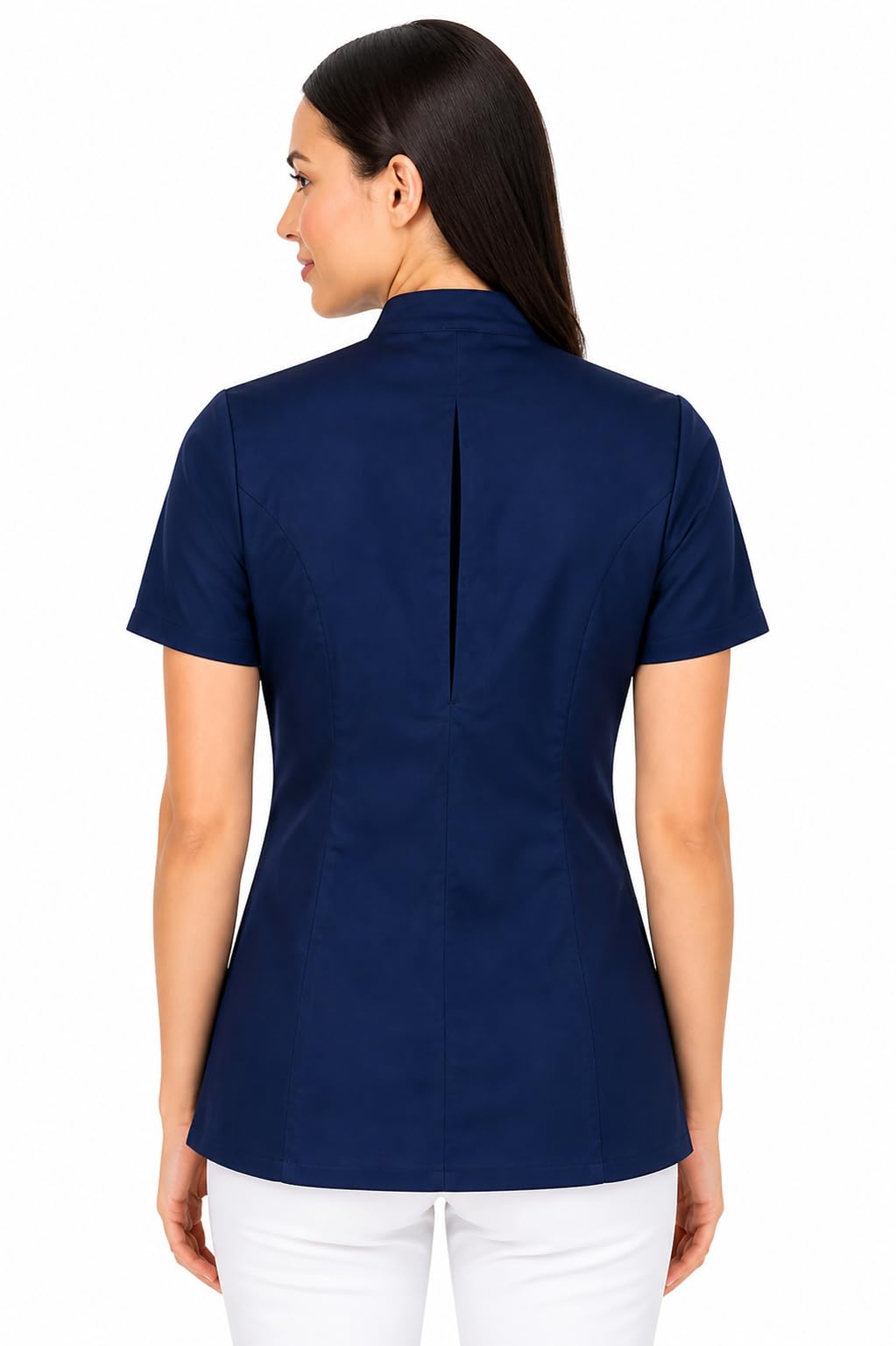 B-well Lisa Camice Estetista Donna Divisa Estetista Donna Camice da Medico con Bottoni Slim-Fit e 3 Tasche