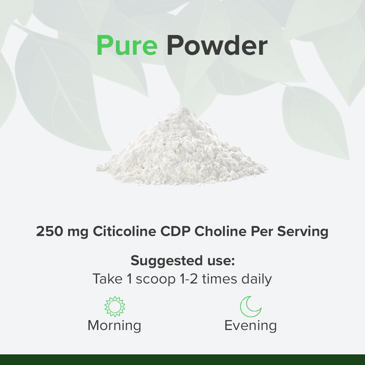 Citicoline CDP-Choline Powder 25g – Unterstützung für kognitive Funktion & Gedächtnis – Reine Zutaten, GMO- & Glutenfrei von Raw Powders