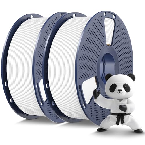 Image of SUNLU 3D Printer Filament Bundle PLA Matte 1.75mm, Super Neatly Wound PLA Filament with Matte Finish, Print with 99% FDM 3D Printers, 1kg Spool (2.2lbs), 2 Packs, Matte White+Matte White