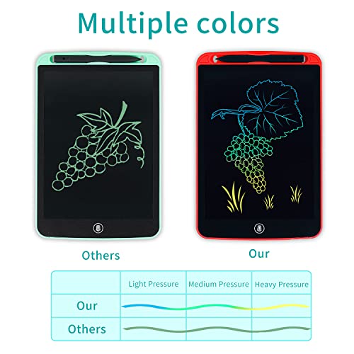 Lcd Writing Tablet For Kids 10 Inch, Colorful Doodle Board Drawing Tablet With Lock Function, Erasable Reusable Writing Pad, Educational For 3-6 Year Old Girls Boys(Red+Lanyard) #TOP3