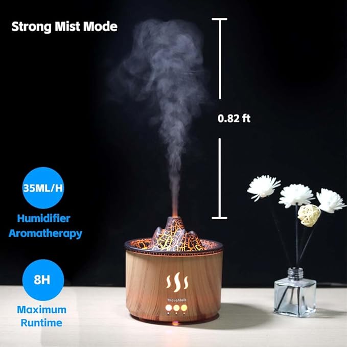 Difusor de Aceites Esenciales y Humidificador Volcano, 400ml, 5 Luces Nocturnas miniatura 4