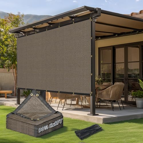 90% Sun Shade Cloth, Kesfitt 6x8FT Garden Shade Cover with...