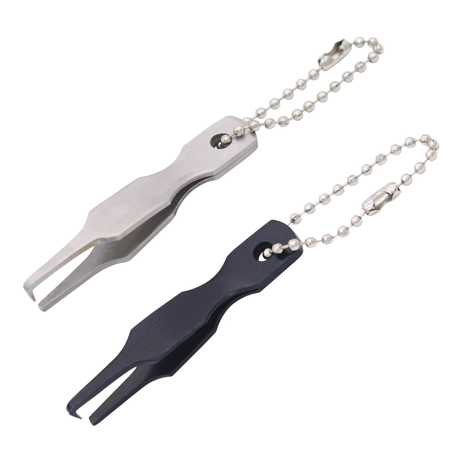 UncleS 2 pinzette Quick Split Ring Opener per la pesca degli attrezzi da pesca, doppio anello aperto, prontezza ornamentale, in acciaio inox