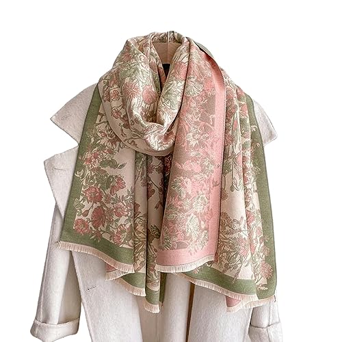 Châle écharpe carrée en cachemire ZONTO avec tassels pour femme en hiver