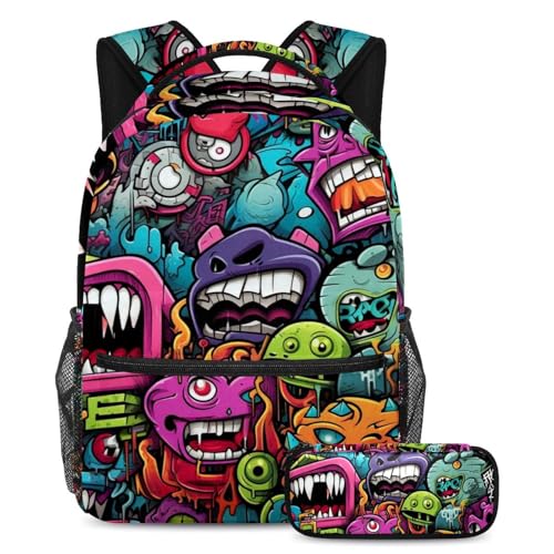 Cartable et sac à dos de voyage pour garçons et filles avec poches de rangement