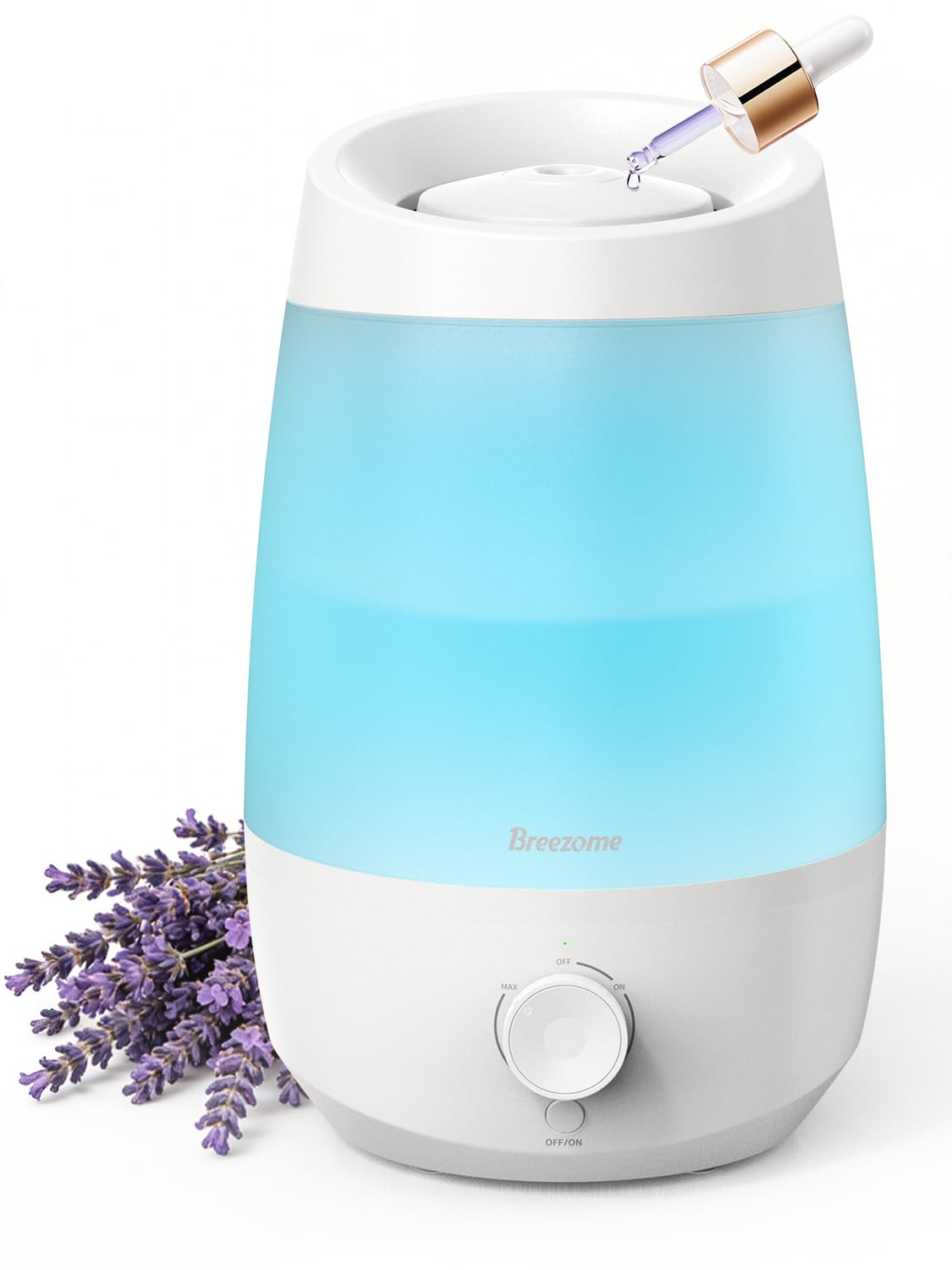 BREEZOME 2 5L Top Fill Humidifiers for Bedroom 250ml h Mist Output 25hrs Humidifiers for Home 7 Adjustable
