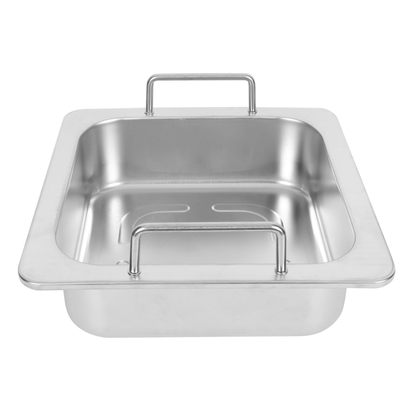 GRIRIW Stainless Hot Pot 29cm Square Double-ear Steel Cooking Utensil Cooking Pots Lids