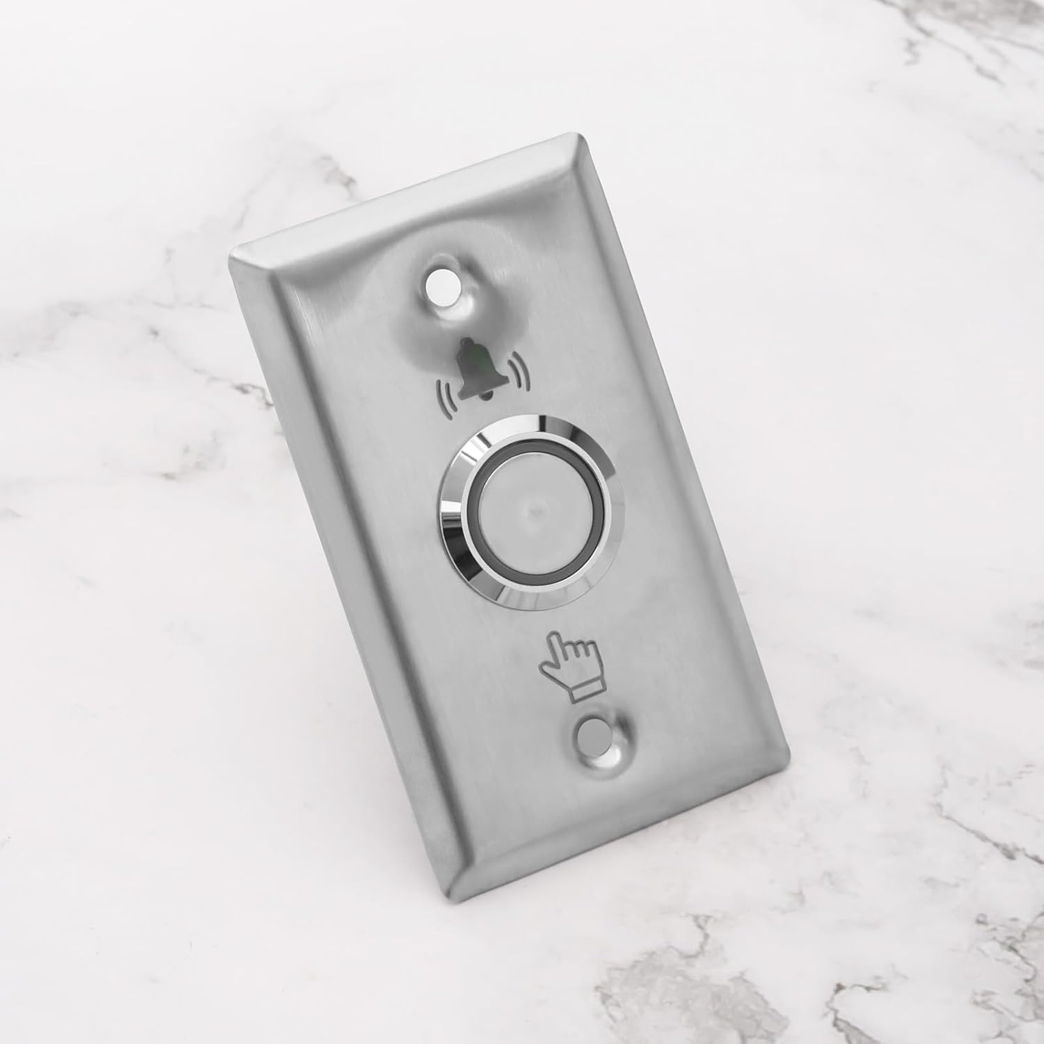SING F LTD Waterproof Door Bell Lighting Pressure Button Switch With LED NO&NC 304 Stainless Steel Wireless Doorbell 12V Luminous Button LED Flash 87x51mm