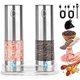 TAVADA Molinillo Pimienta Electrico,Juego de Molinillo Eléctrico de Sal y...