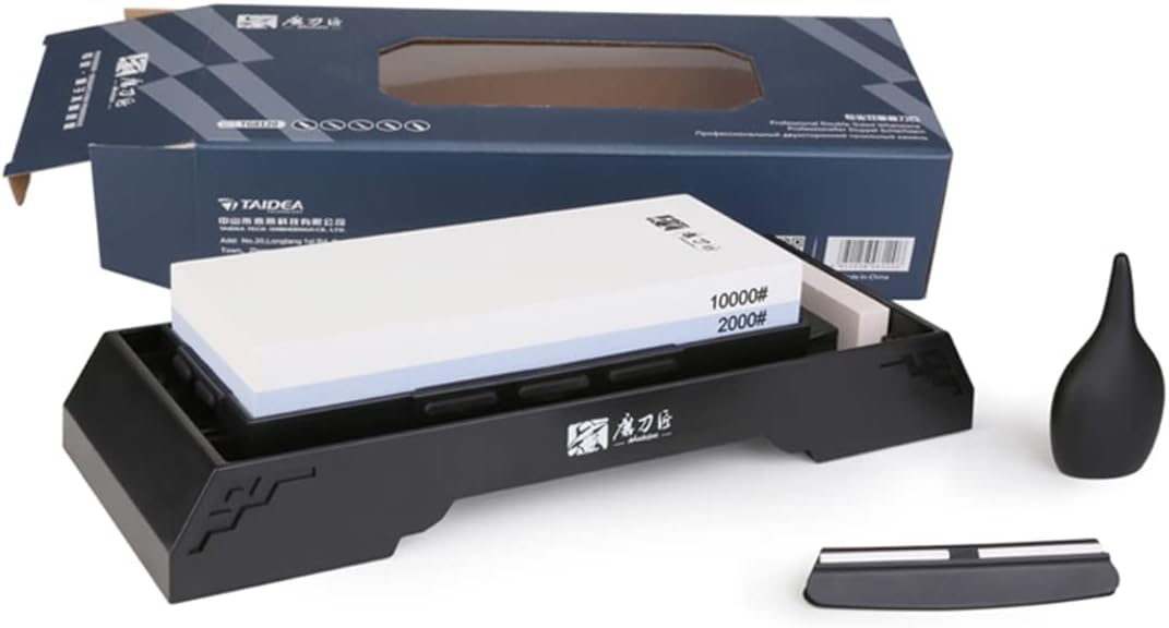 Whetstone Knife Sharpening Stone 2 Side Grit 240/2000、1000/6000、2000/10000 Waterstone Combination Corundum Whetstone Knife Sharpening Stone/Double Two-Sided Knife Waterstone (TG8120)