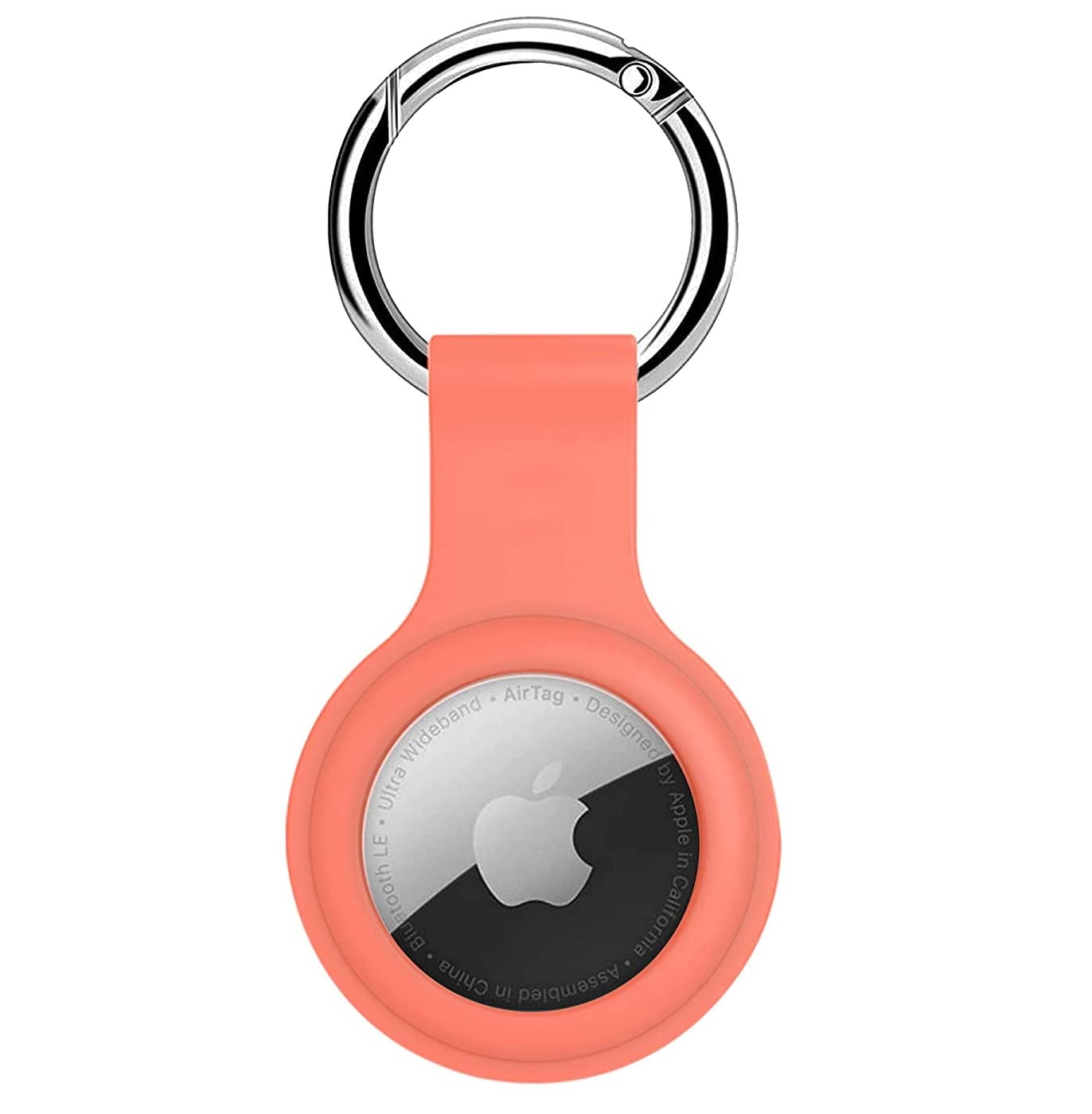 SQUIF Airtag Silicone Case Protective Cover for Airtag Case Locator Tracker Anti-Lost Device Keychain Protection (Dark Orange)-image-34