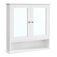 VASAGLE Armadio da Bagno, Specchiera