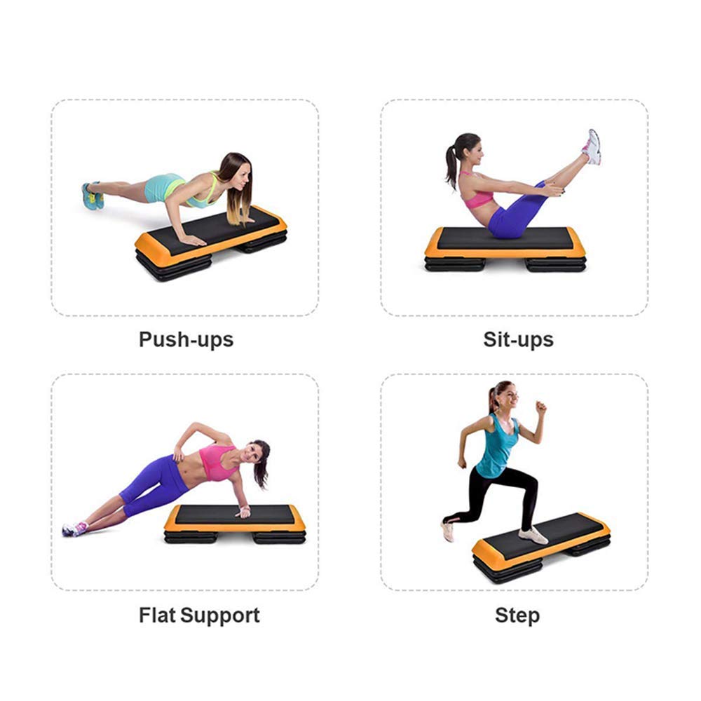 Plateforme Step De Yoga Ajustable AJX – Rose – Fitness & Cardio – 5 Niveaux