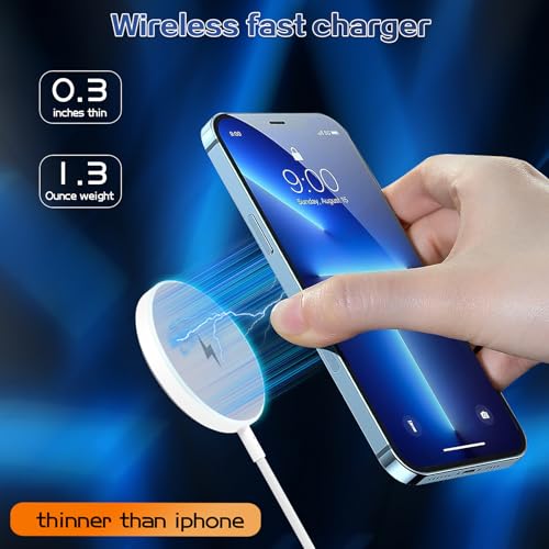 Image of Magnetic Wireless Charger for iPhone 16 15 Wireless Charging,Fast Mag-Safe Charger 2Pack 6FT with Apple USB C Charging Block for iPhone 16 Pro Max /16Pro /15 Pro /16 /15 /14 /13 /12 /Plus /AirPods 3 /2 /Pro 2
