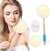 Loofah Sponge Shower Body Brush for Exfoliating 3 in 1 Set Includes Long Handled Back Scrubber, Bath Sponge Luffa Ball and Natural Exfoliator Loofah Pad for Men & Women Body, Face and Spa Washing