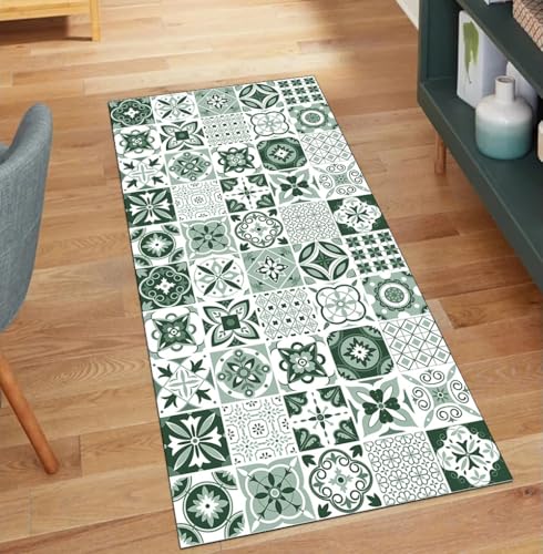 Alfombra de pasillo larga estilo boho con acabados Premium lavables y antideslizantes 2