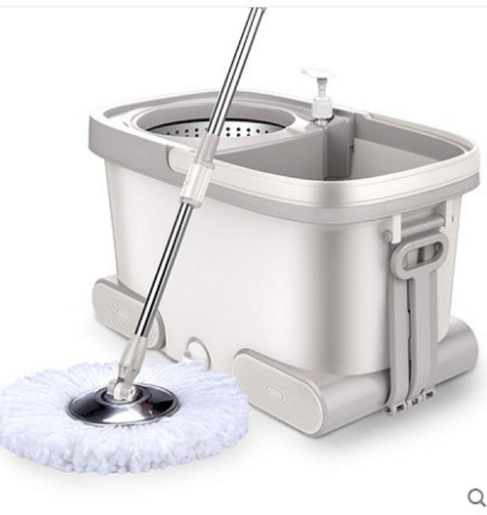 Buy YJJY Spin mop bucket system Upgraded Stainless Steel 360°Spin Mop
