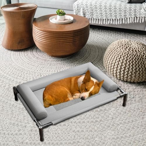 Lit de luxe surélevé pour petits animaux avec coussin doux L - 5