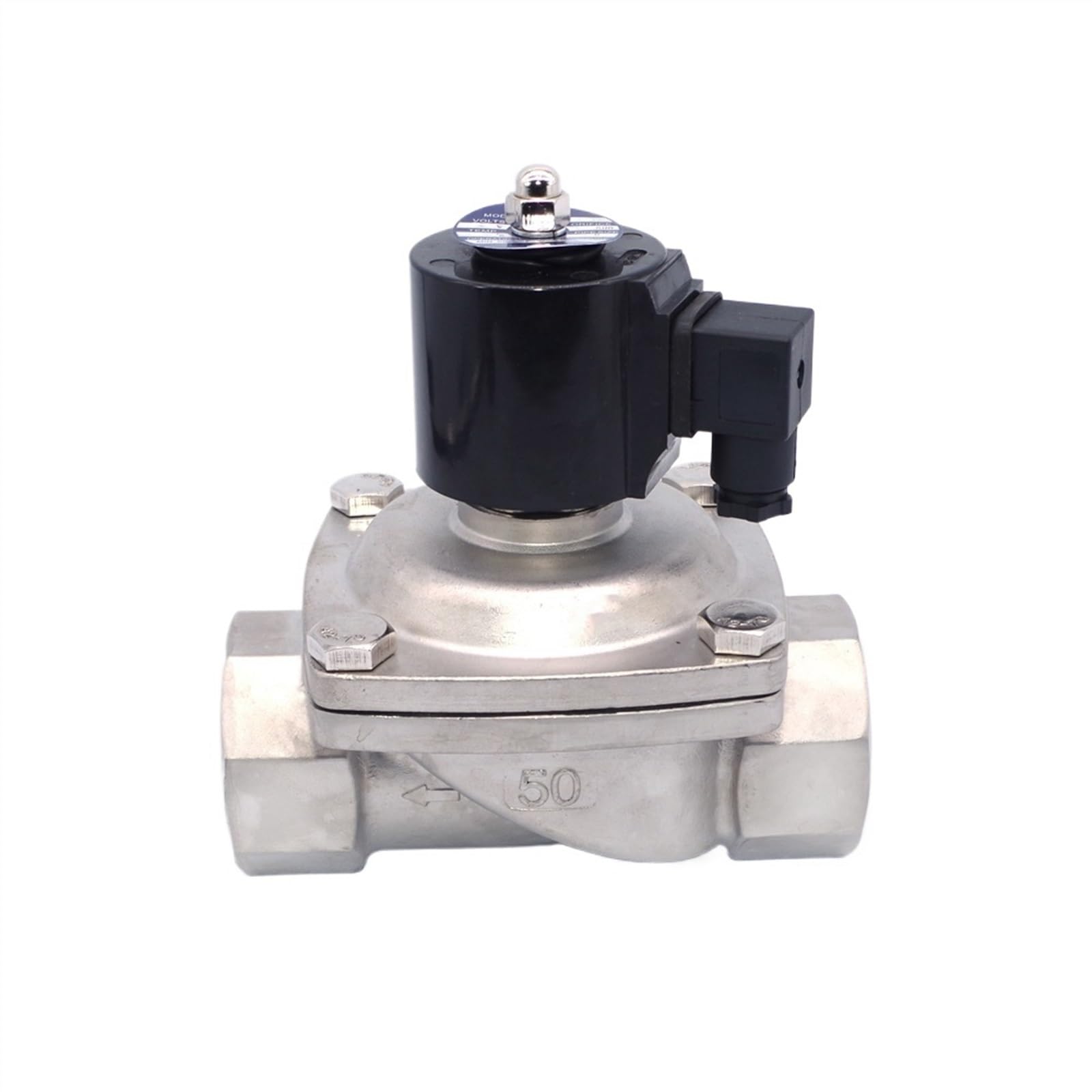 Électrovanne pour eau en acier inoxydable grand débit 2 pouces 220V AC étanche 0-10 bar