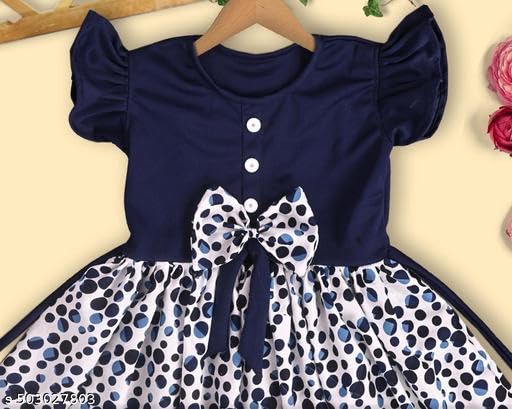 Image of Sale Price Live !! Frock for Girls|| Short Sleeve Dress for ||Fency Dress|| Frock & Dresses for Cute Kids Girls(Blue)