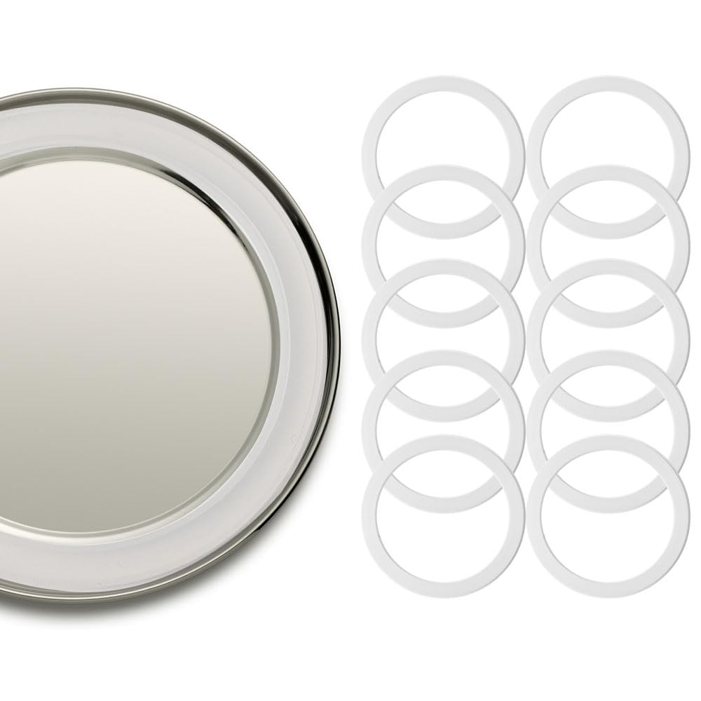 Anjmd10 Pack Wide Mouth Silicone Sealing Rings Gaskets 86mm Mason Jar Silicone Gaskets Replacement Rubber Gasket Seals Silicone Jar Seals for Mason Glass Jar Container
