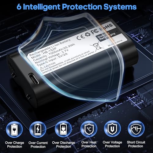 image for Fulpower 7000mAh High-Capacity Replacement Battery for MyQ Smart Garag