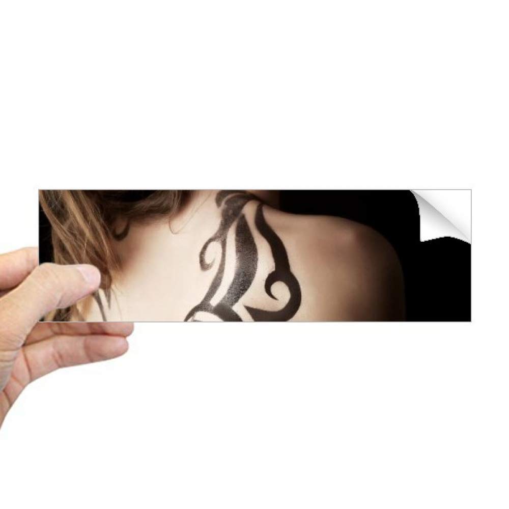 Sticker fille body painting rectangulaire pour pare-chocs et ordinateur portable