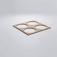 Vista 136 de 23 3/8"W X 23 3/8"H Large Wembley Decorativos Paneles De Pared De Madera De Calado, Aliso