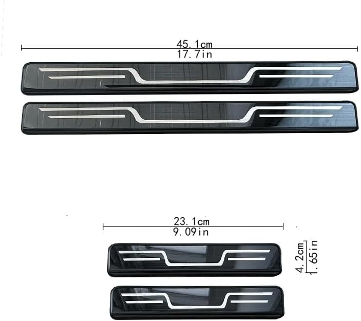 4PCS Door Sill Guard for Buick Enclave 2008–2025 2026 C1XX, Stainless Steel Door Sill Protector, Anti-Scratch Door Entry Guard, Scuff Plate, Car Welcome Pedal, Auto Accessories,A-Black